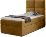 Voodi NORE Rivia 04, 90x200 cm, kollane