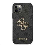 Telefoni &uuml;mbris Guess PU 4G Metal Logo sobib iPhone 12 Pro Max, hall