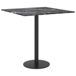 vidaXL lauaplaat, must 40x40 cm, 6 mm, karastatud klaas marmordisain