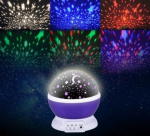 &Ouml;&ouml;lamp 2in1 USB T&auml;ht projektor, lilla