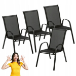 Aiametallist toolid 4 tk. r&otilde;dule terrassile krundile v&otilde;rk must