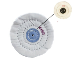 Ehte poleerimisketas, 10.16 Cm White Cloth Wheel