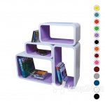 Riiulite komplekt CUBE LO01, valge/lilla