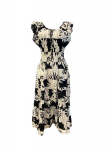 Puuvillane kleit/Diamore/must/valge/