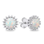 Brilio Silver Ilus opaalist ehtekomplekt SET231W (k&otilde;rvar&otilde;ngad, ripats)