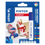 P&uuml;simarker PILOT PINTOR CLASSIC 1,4mm, &uuml;mmargune pea, 6 v&auml;rvi komplekt