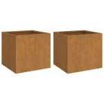 taimekast，&otilde;iepott，lillepott, 2 tk, 42x40x39 cm, Corten teras CFE71381