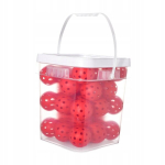 36 tk sise-pickleball pallid 40 auguga 74 mm golfi &otilde;&otilde;nespall siseruumidesse, punane