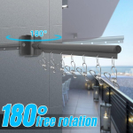 Kokkupandav pesukuivatusrest koos klambritega Lxoraziy, must