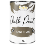 Creative Deco kriidiv&auml;rv m&ouml;&ouml;blile ilma lihvimiseta &ndash; Chalk Paint salvei-khaki v&auml;rv | 1L | Matt, pestav | V&auml;rv puidule | M&ouml;&ouml;bli taastamiseks, puidu v&auml;rvimiseks, dekoreerimiseks