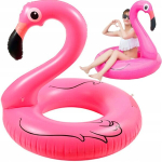 Roosa t&auml;ispuhutav flamingo ujumiseks, veering 90 cm Xxl suur