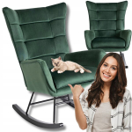 Mebel elite kiiktool uszak puhkamiseks, velvet, loft velvet roheline jackson