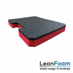 Leanfoam vahtplastist sisustus t&ouml;&ouml;riistak&auml;rule Kistenberg Heavy Khv40, grafiit-punane