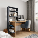 &Otilde;ppimislaud, Aden - Tamm, 120x74 cm, Antratsiit