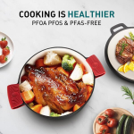 Kitchen Academy 4,7 l 2-in-1 emailitud malmist hollandi ahi pannikaane, k&uuml;psetuspanni, leivak&uuml;psetamise, toiduvalmistamise, r&ouml;stimise, hautamise ja grillimisega &ndash; sise- ja v&auml;listingimustes kasutamiseks