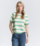 Tom Tailor Naiste T-s&auml;rk 1045964*37817, roheline/valge