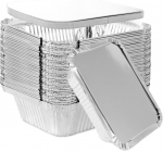 30 alumiiniumkausi komplekt koos kaantega, 300 ml, &uuml;hekordsed alumiiniumkausid, grillimisalused, alumiinium, &uuml;hekordsed kausid koos kaantega grillimiseks, r&ouml;stimiseks, toiduvalmistamiseks