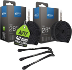 Schwalbe Av17 jalgratta sisekummid 40 mm 28 tolli (28/47-622/635) koos 3 Mszweirad rehviheeblite komplektiga, 2 tk