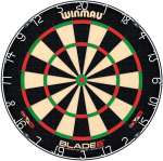 Winmau Darts Blade 6 professionaalne harjastega noolem&auml;ngulaud ametlike turniiri spetsifikatsioonidega, kinnitatud Pdc poolt