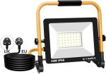 Skyworld Kaasaskantav Led ehitusprožektor 30 W 3000 Lm Led t&ouml;&ouml;valgusti pistiku ja 3 m toitekaabliga, Ip66 veekindel t&ouml;&ouml;valgusti t&ouml;&ouml;koja v&otilde;i ehitusplatsi garaaži jaoks 6000 K