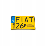 Poola antiikne numbrim&auml;rk Fiat 126p kandiline