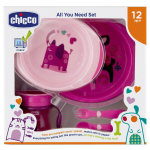 S&ouml;&ouml;gikomplekt Chicco All You Need 12m+ roosa 5-osaline lauan&otilde;ude komplekt