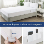 Richair Veekindel madratsikaitse 130 x (190) 200 cm valge madratsikate voodilina madratsikate hingav niiskuskaitse madratsikaitse voodilina beebivoodi madratsikate madrats