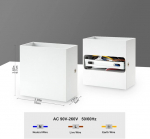 2 led sise seinavalgusti pakki, 6 w valged seinavalgustid, moodsad alumiiniumist seinavalgustid, seinavalgusti &uuml;leval ja all, sobib elutuppa, magamistuppa, esikusse, trepikotta, s&ouml;&ouml;gituppa, k&ouml;&ouml;ki, 10 x 9,7 x