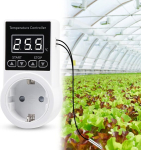 Temperatuuri regulaator temperatuuri l&uuml;liti - temperatuuri regulaator 230 V anduriga, veekindel termostaat nutikas k&uuml;te, termostaadi pesa kasvuhoone terraariumi akvaariumi kasvuhoone seemnete jaoks