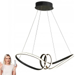 Must modernne LED laelamp lillekujuline riputatav &ndash; plafon l&uuml;hter puldiga