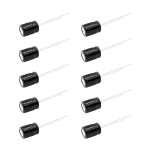 10 tk 220uf 10v elektriline kondensaator voltury -40&deg;c + 105&deg;c pikk eluiga madal esr klemmid tht l&auml;bi augu radiaalne elektriline kondensaator