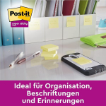 Post-it Super Sticky Notes Canary Yellow &ndash; 6 plokki pakend, 90 lehte ploki kohta, 76 mm x 76 mm, kollane &ndash; eriti tugevad kleepuvad m&auml;rkmed m&auml;rkmete, &uuml;lesannete loendite ja meeldetuletuste jaoks