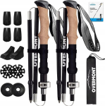 Kokkupandavad matkakepid nordic walking spordikepid, mustad