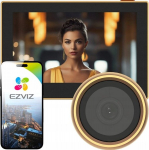 Juhtmevaba ukse silm Ezviz Hp2 kuldne