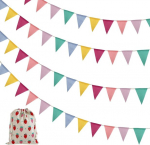 48 lippu, 16 m pikkune vimpli veekindel kangast aiavipp n&ouml;&ouml;riga taskutega, kolmnurkne s&uuml;nnip&auml;evavimpli imitatsioonlina klassiruumi s&uuml;nnip&auml;evapeo festivali kaunistused