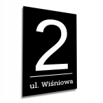 Suur tahvel maja number must aadress 30x45cm alumiinium Uv tr&uuml;kk