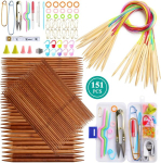 Coopay 75 t&uuml;kki kudumisvardad ja 18 paari ringvardaste komplekt, 2.0-10 mm vardakomplekt 20 cm, 18 paari ringvardad 80 cm koos plasttoruga sokkide, m&uuml;tsi kudumiseks