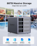 V&auml;lise k&otilde;vaketta adapter Orico alumiiniumist korpus 4 k&otilde;vakettale, usb 3.0 kuni sata v&auml;lisele hdd dokkimisjaamale 3.5 tolli hdd k&otilde;vaketastele kuni 22 tb, &uuml;hildub macos ja windowsiga (9848u3)
