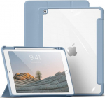 Aoub &uuml;mbris ipad 9th/8th/7th generation 2021 2020 2019 jaoks, smart folio &uuml;mbris pliiatsi hoidjaga ipad 9/8/7 jaoks, kaitse&uuml;mbris i pad 10.2 tolli jaoks, l&auml;bipaistev tagak&uuml;lg, sinine