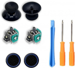 Ps5 kontrolleri pulgad, mustad varu p&ouml;idlakepid ps5/ps4 kontrollerile, vahetatavad analoogpulgad, p&ouml;idlakepi pulgad, korgid, juhtkangide kinnitused ps5 nuppudele, tarvikud ps4 pro slimile