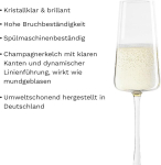 St&ouml;lzle Lausitz Power &scaron;ampanjaklaasid 240 ml I vahuveiniklaaside komplekt 6 kristallist klaasi I &scaron;ampanjaklaasid, n&otilde;udepesumasinas pestavad I &scaron;ampanjaklaaside komplekt 6, purunemiskindlad I nagu suuga puhutud I k&otilde;rgeim kvaliteet