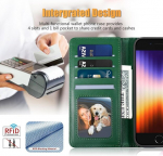 Kuafcase mobiiltelefonikott iphone se 2022/2020, iphone 7 / iphone 8, nahast klapp&uuml;mbris, rahakoti kaardipesa, statiiv, magnetiline mobiiltelefonikott, kaitse&uuml;mbris iphone se 2022 5g / se 2020/8 / 7 -