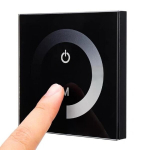 Taikuwu Led dimmer, sensorjuhtimine, Dc 12-24 V, seinal&uuml;liti, heleduse reguleerimine &uuml;hev&auml;rvilisele Led valgusribale (must)