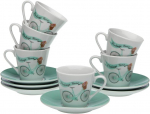 Versa 6 portselanist kohvitasside komplekt Bicycle