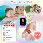 Laste nutikell - nutikell-telefon laste kell t&uuml;drukutele poistele m&auml;ngudega K&otilde;nefunktsioon Sos Kaamera Muusika Pedometer Taskulamp &Auml;ratuskell Lastele helistamise kingitus 4-10 aastat, lilla