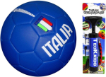 Jalgpall Italy treeninguteks v&otilde;i m&auml;nguks, suurus 5, l&auml;bim&otilde;&otilde;t 23 cm, suurus 5 koos kaasaskantava pumbaga kiireks t&auml;ispuhumiseks koos pikenduse, 2 n&otilde;ela ja augelloga