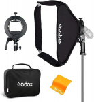 Godox Softbox 80 x 80 cm koos Godox S2 S-type Speedlite hoidikuga, Bowensi kinnitusega kaasaskantav 80 cm Softbox komplekt Godox V1 Ad400pro Ad200 V860ii Tt685ii Tt600 Tt350 jaoks (godox Softbox Sguv8080)