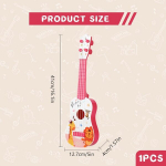 Kitarr lastele, 41 cm mini kitarr ukulele muusikam&auml;nguasi 4 h&auml;&auml;lestatava keelega, kitarri instrumentide m&auml;nguasi, muusika &otilde;ppimise m&auml;nguasi v&auml;ikelastele, algajatele, poistele, t&uuml;drukutele, kingitus (roosa)