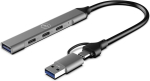 Mobility Lab 2-in-1 Usb v&otilde;i Usb-c jaotur - 3 Usb-c porti ja 1 Usb port - v&auml;ga &otilde;huke disain - &uuml;likiire andmeedastus - &uuml;hildub Macos-i ja Windowsiga