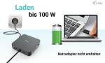 S&uuml;learvuti laadija I-tec Usb-c 3 x 4k dokkimisjaam - 2 x Displayport, 1 x Hdmi, 1 x Usb-c 3.2 Gen2 10 Gbps, 1 x Usb-c 3.2 Gen2 10 Gbps + Pd, 3 x Usb-a 3.2 Gen1 5 Gbps, 2 x Usb 2.0, Glan, Mic/audio
